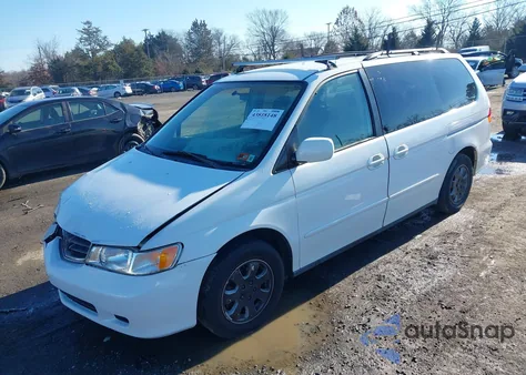 2002 Honda Odyssey Ex-L from USA, damaged, VIN 2HKRL18932H551939